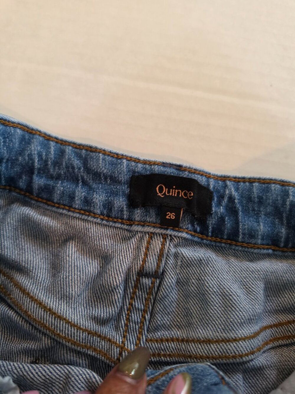 Quince Bella Stretch Barrel Jeans in Atlantic Blue Size 26 - Picture 3 of 11